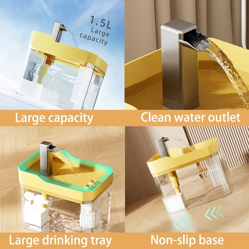 GoldenFlow™ Kattfontän 1.5L